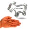Goat Cookie Cutter 2 Pc Set. USA Tin Plate Steel - By CookieCutter.Com